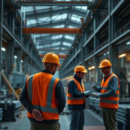 Capture d'√©cran d'une vid√©o corporate pour ArcelorMittal, montrant des employ√©s travaillant dans une usine moderne.