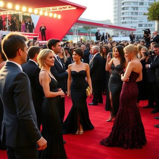 S√©rie de photographies d'un reportage au Festival de Cannes, montrant des c√©l√©brit√©s sur le tapis rouge, des √©v√©nements glamour et des moments forts du festival.